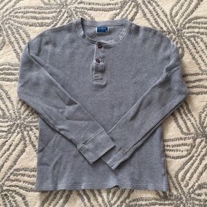 J. Crew men’s gray waffle knit long sleeve. Size M